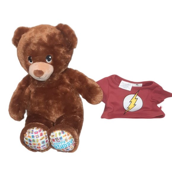 2023 BUILD A BEAR HAPPY BIRTHDAY THE FLASH DC COMICS JUSTICE LEAGUE PLUSH 15" - Picture 2 of 9